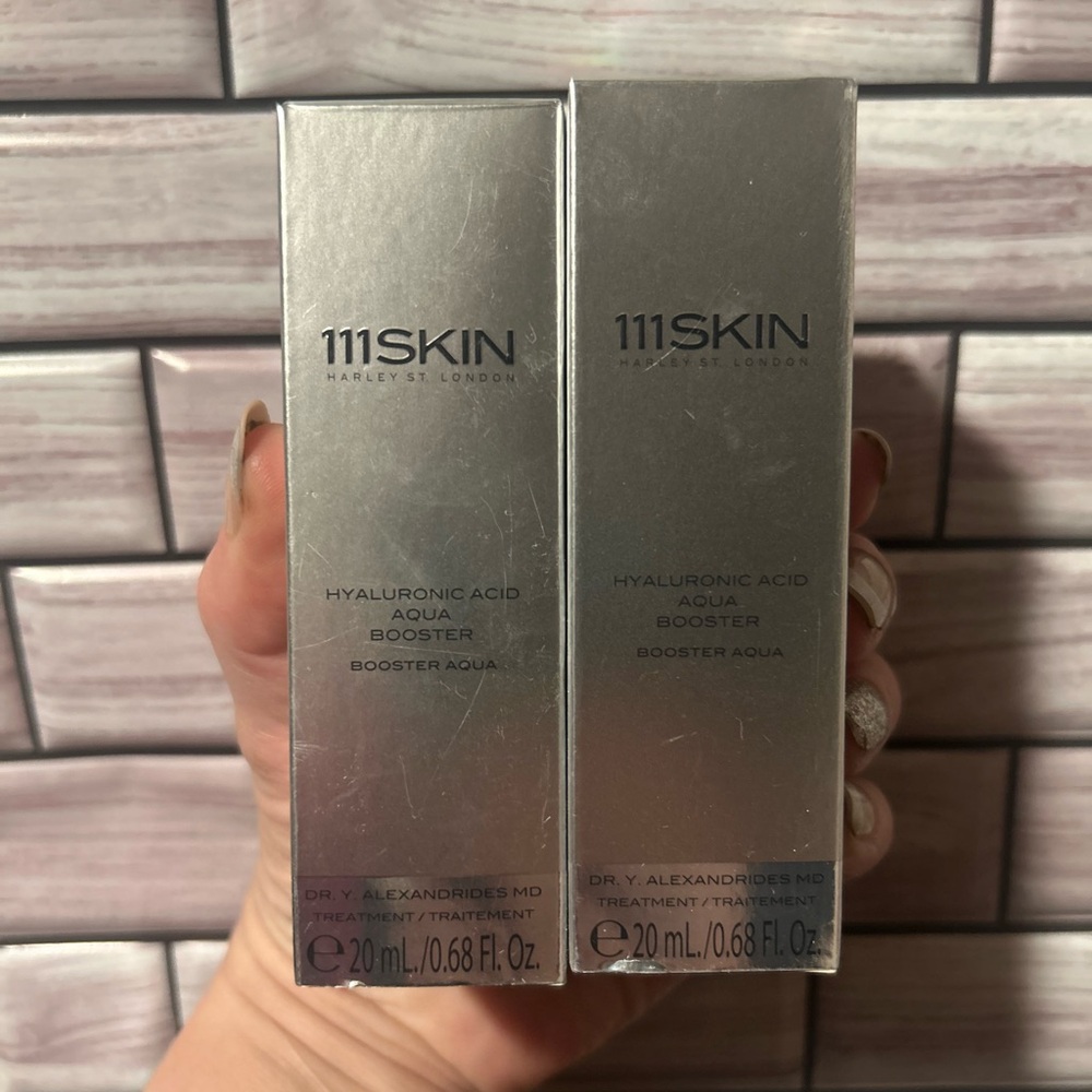 Lot of 2 111Skin Hyaluronic Acid Aqua Booster Serum  .68 Fl Oz/20mL, NIB